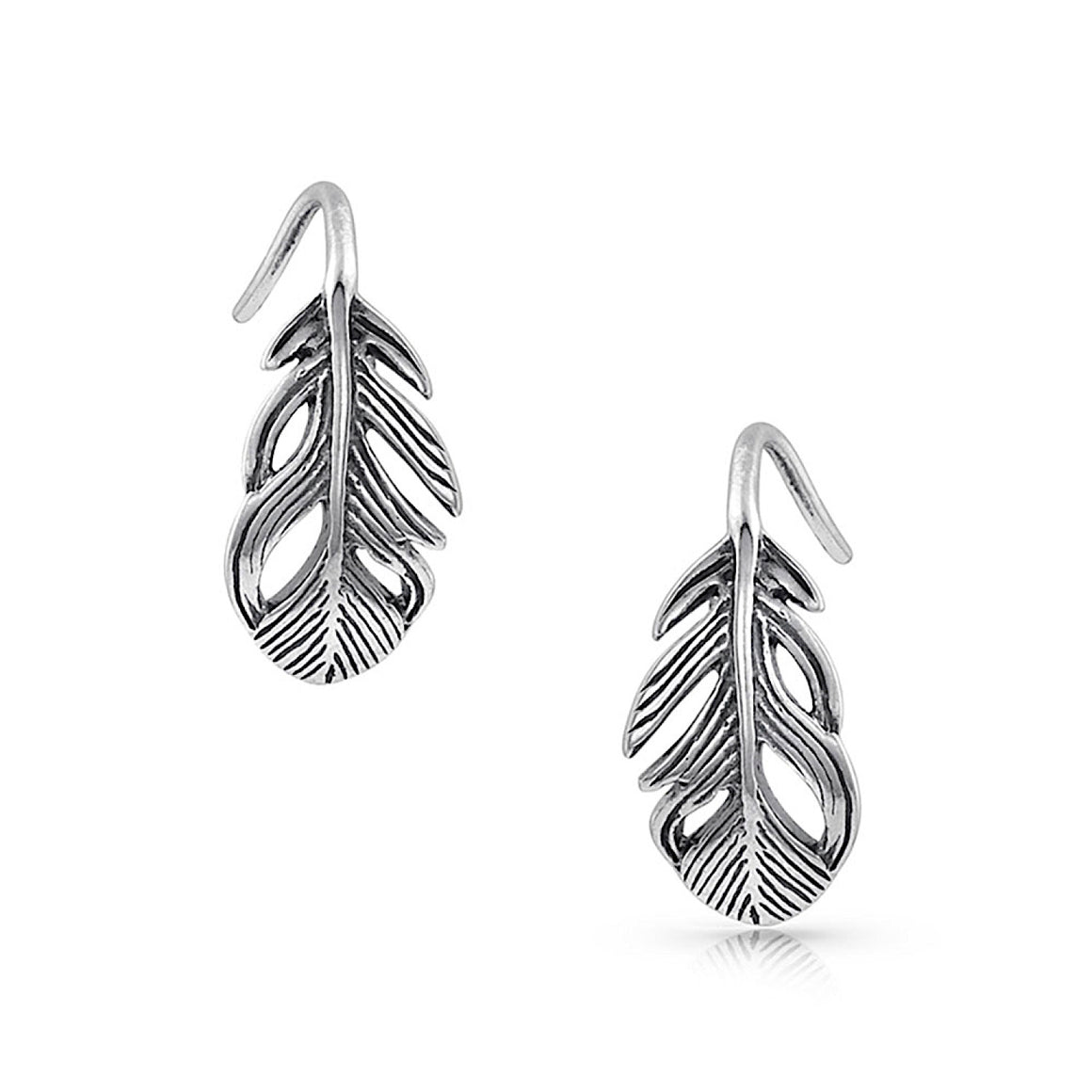 Montana Silversmiths Tiny Feather Hook Earrings