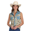 Roper Women's Five Star Collection Sleeveless Blouse - Print White