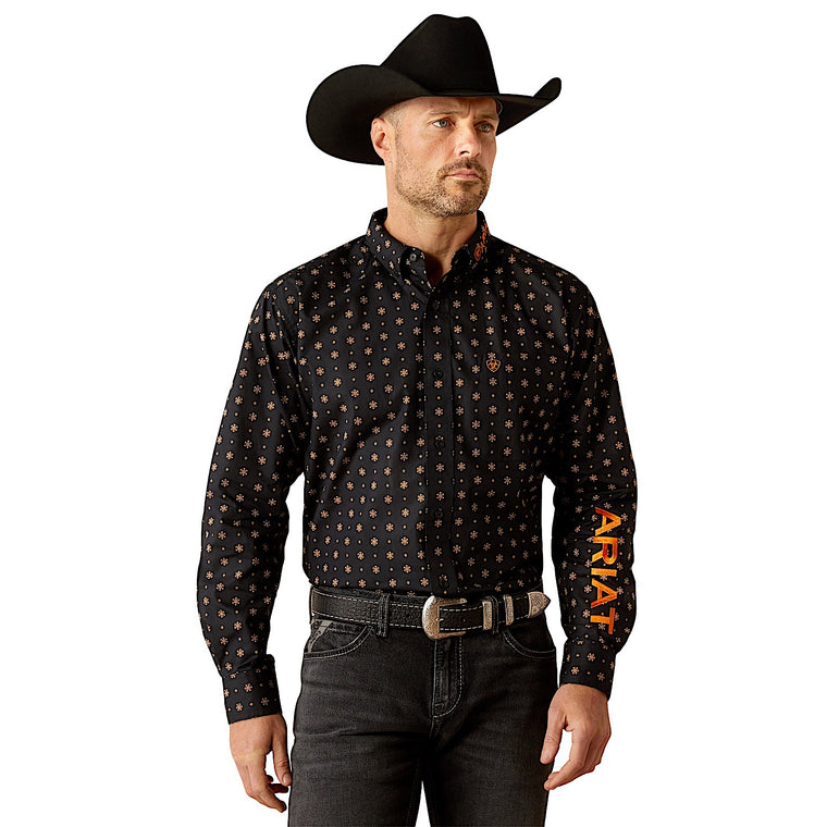 Ariat Men's Team Kelvin Shirt - Black/Dark Grey