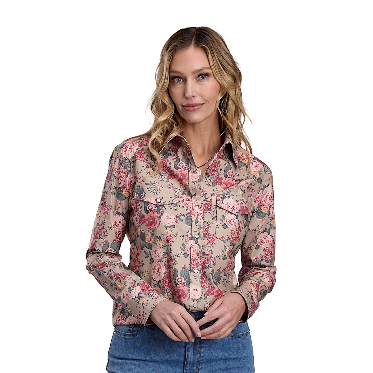 Stetson Women's Shirt - Cactus Flower Print