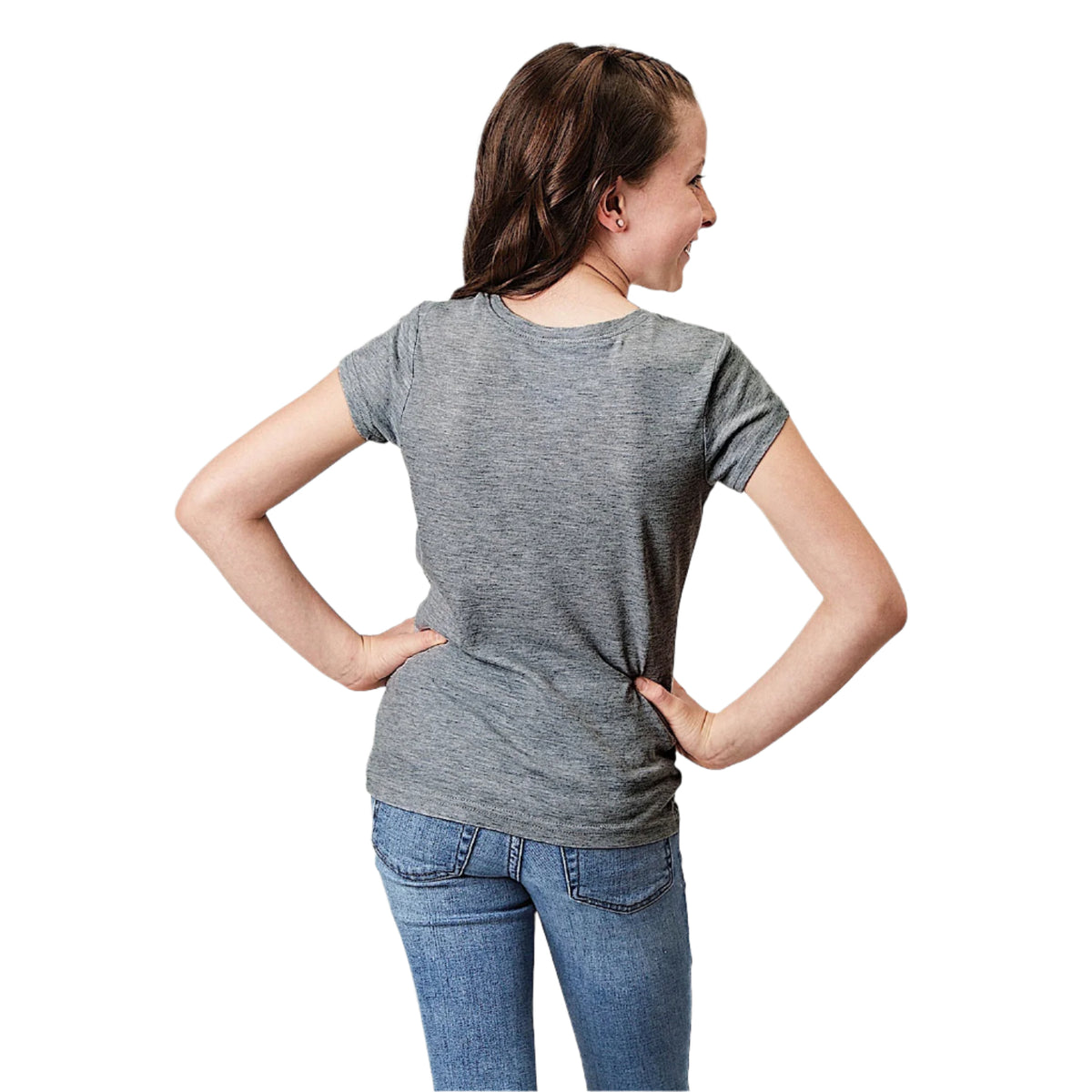 Roper Girl’s Five Star Collection T-Shirt - Heather Grey