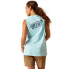 Ariat Womens Rebar Cotton Strong Bolt Sleeveless Tank - Arctic Blue