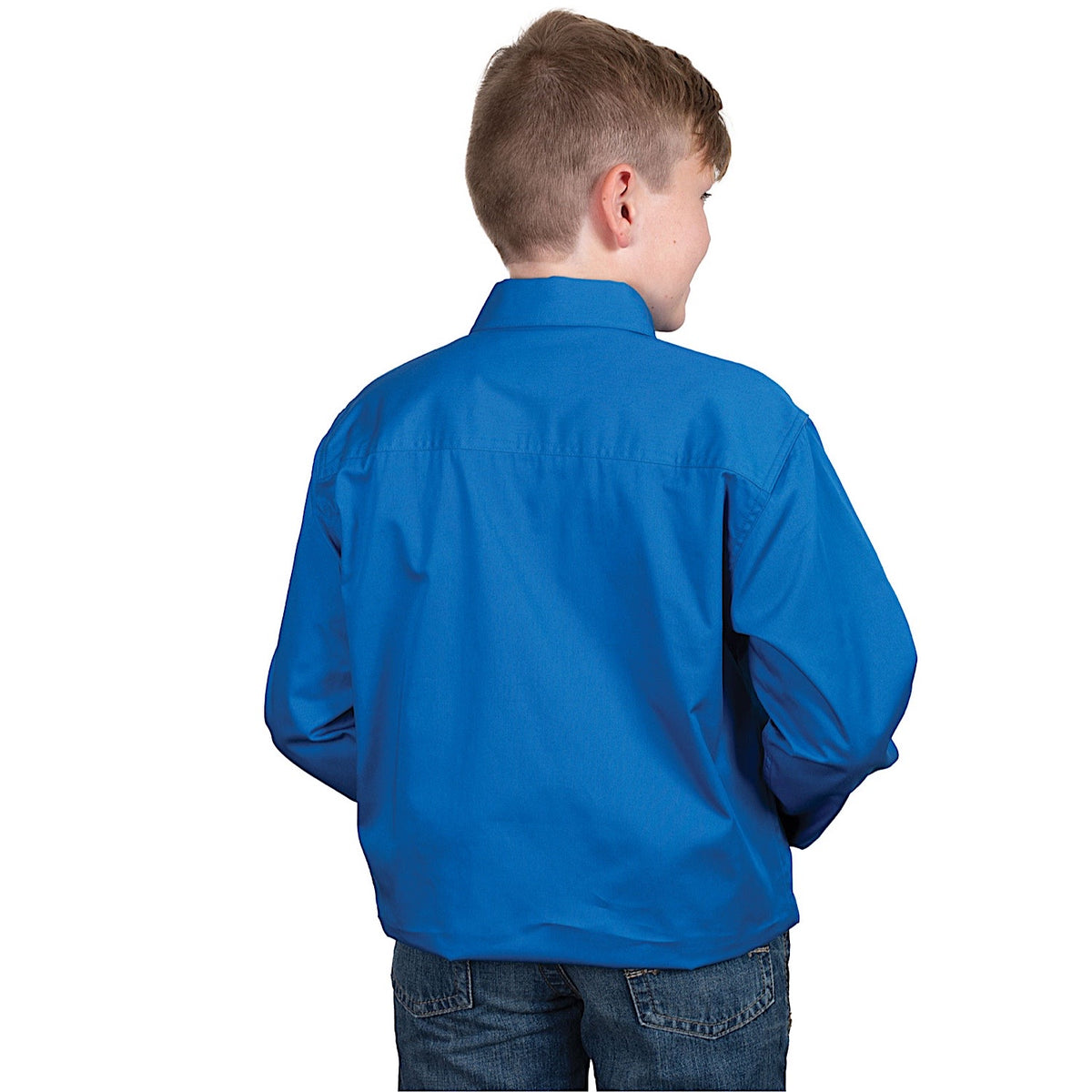 Just Country Boy’s Lachlan Half Button Workshirt - Nautical Blue