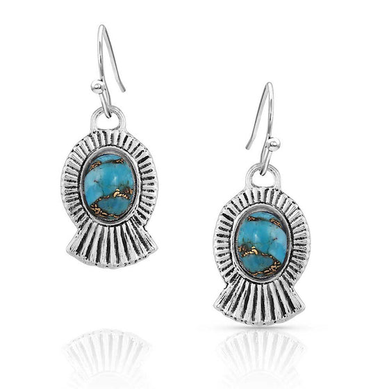 Montana Silversmiths Romancing the Stone Turquoise Squash Blossom Earrings