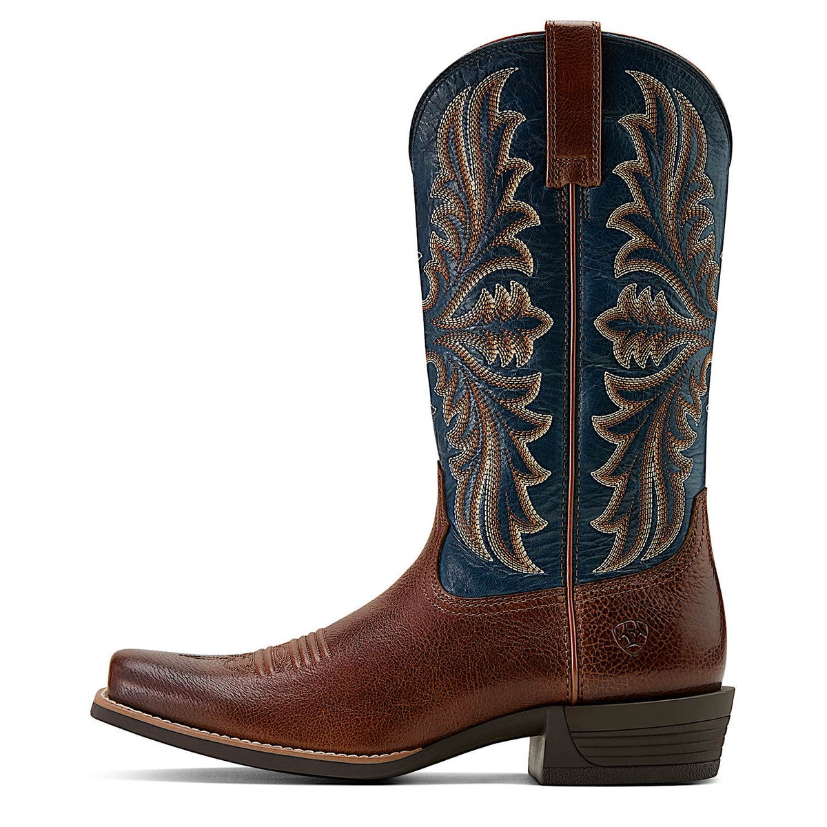 Ariat Men's Hustler Western Boot - Beasty Brown/Pacific Blue
