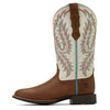 Ariat Women's Round Up W Toe Stretchfit Western Boot - Sandstorm/Distressed Ivory