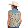 Roper Women's Five Star Collection Sleeveless Blouse - Print White