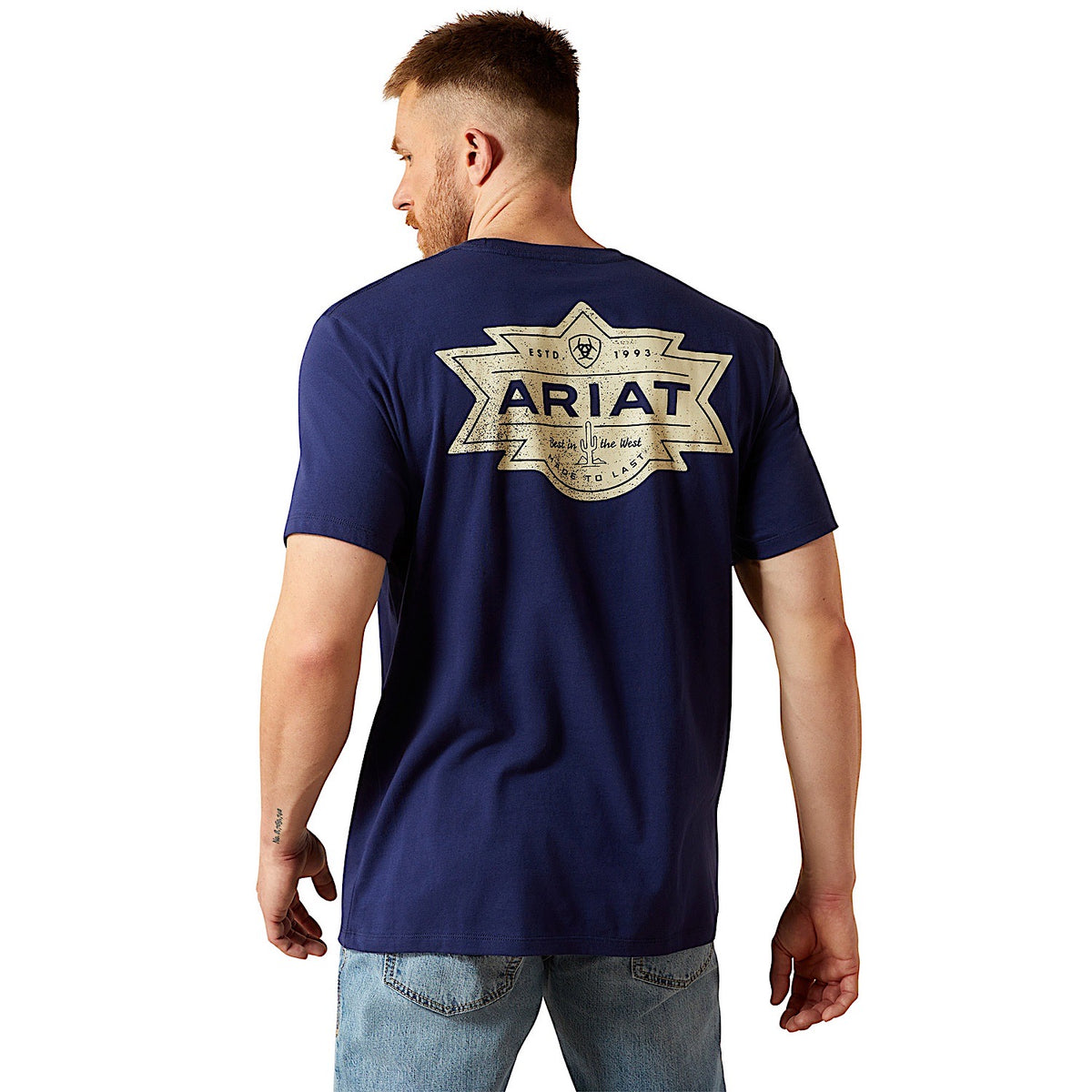 Ariat Men's Mesa Motif Lockup T-Shirt - Medieval Blue
