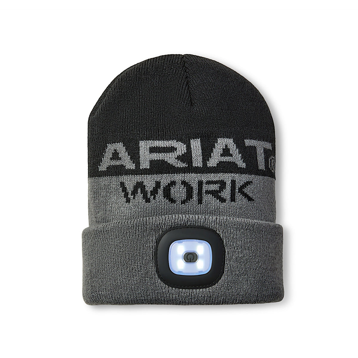 Ariat Rebar Headlight Beanie - Black/Charcoal Grey