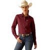 Ariat Women's Wrinkle Resistant Kirby Long Sleeve Shirt - Burgundy