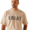 Ariat Men's Rebar Cotton Strong Block T-Shirt - Oatmeal Heather