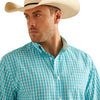 Ariat Men's Wrinkle Free Sterling Short Sleeve Shirt - Blue Radiance