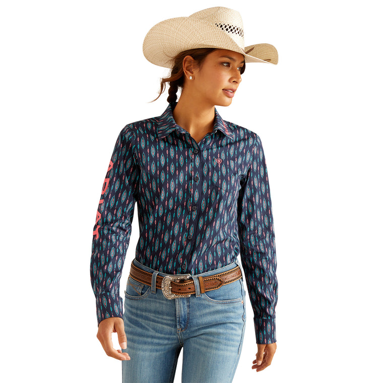 Ariat Women's Team Kirby Stretch Shirt - Backwoods Ikat