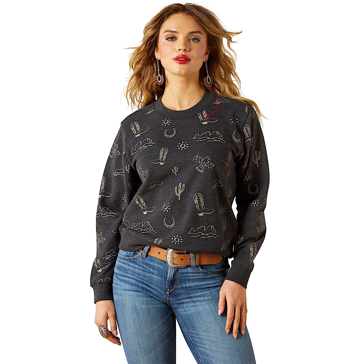 Ariat Women’s Essential Crew Sweatshirt - Black Heather