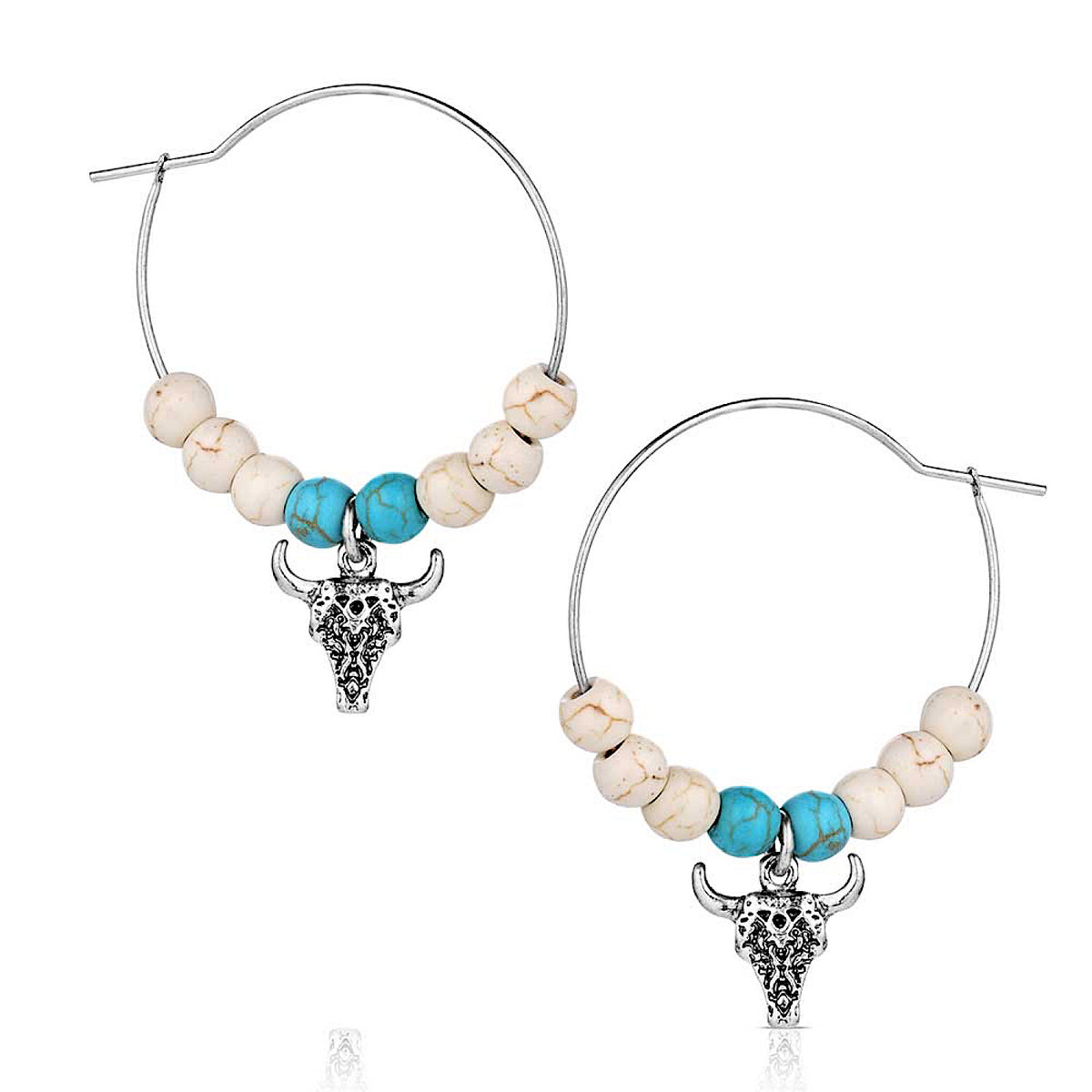 Montana Silversmiths Ivory Skies Beaded Hoop Earrings