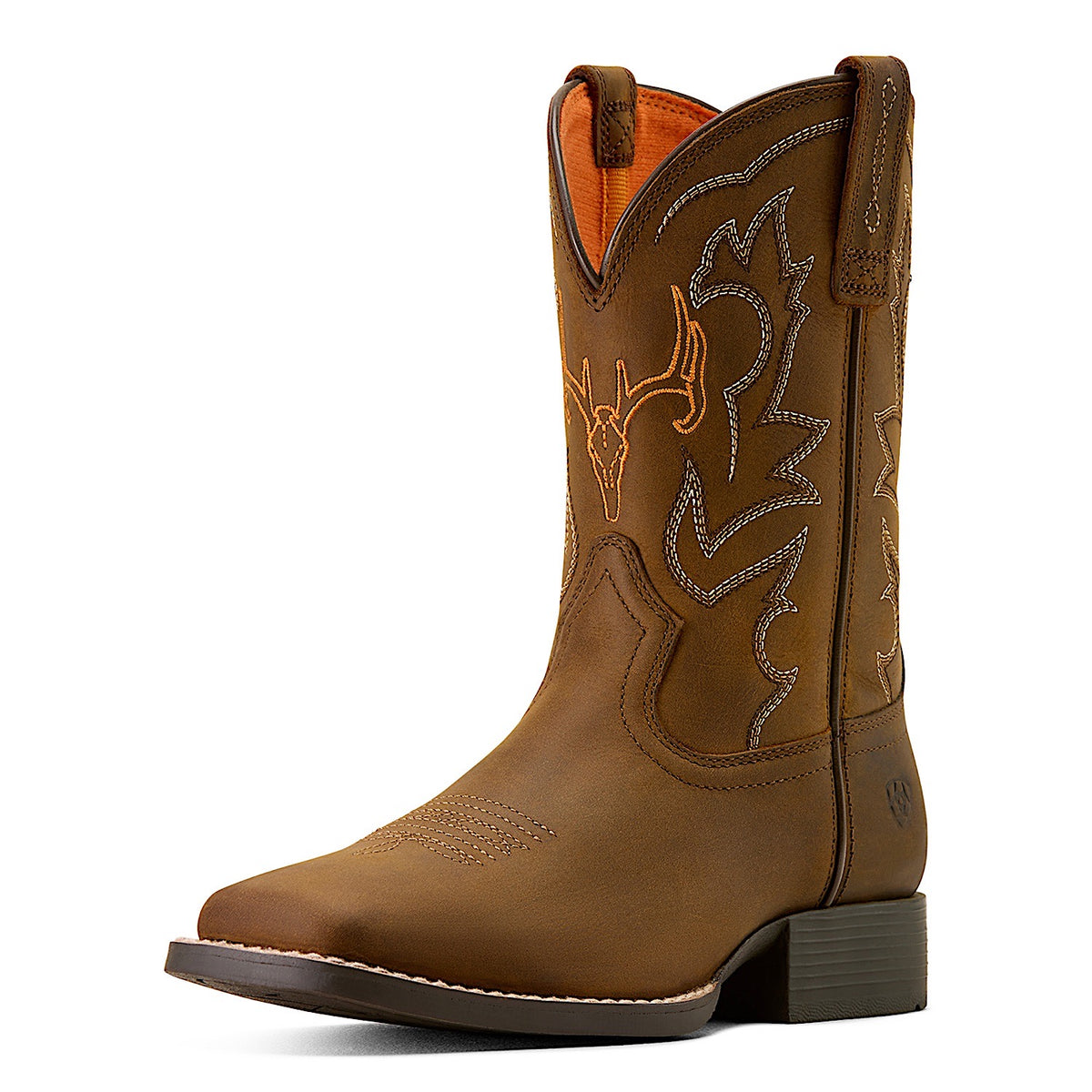 Ariat Youth Deer Ridge Wide Square Toe - Distressed Brown