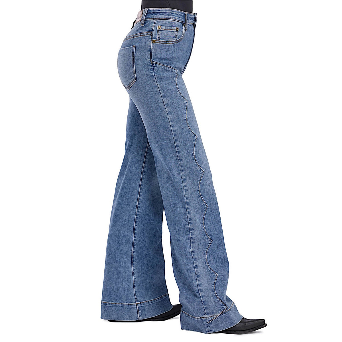 Tin Haul Womens 870 Claire Wide Leg Jeans - Blue