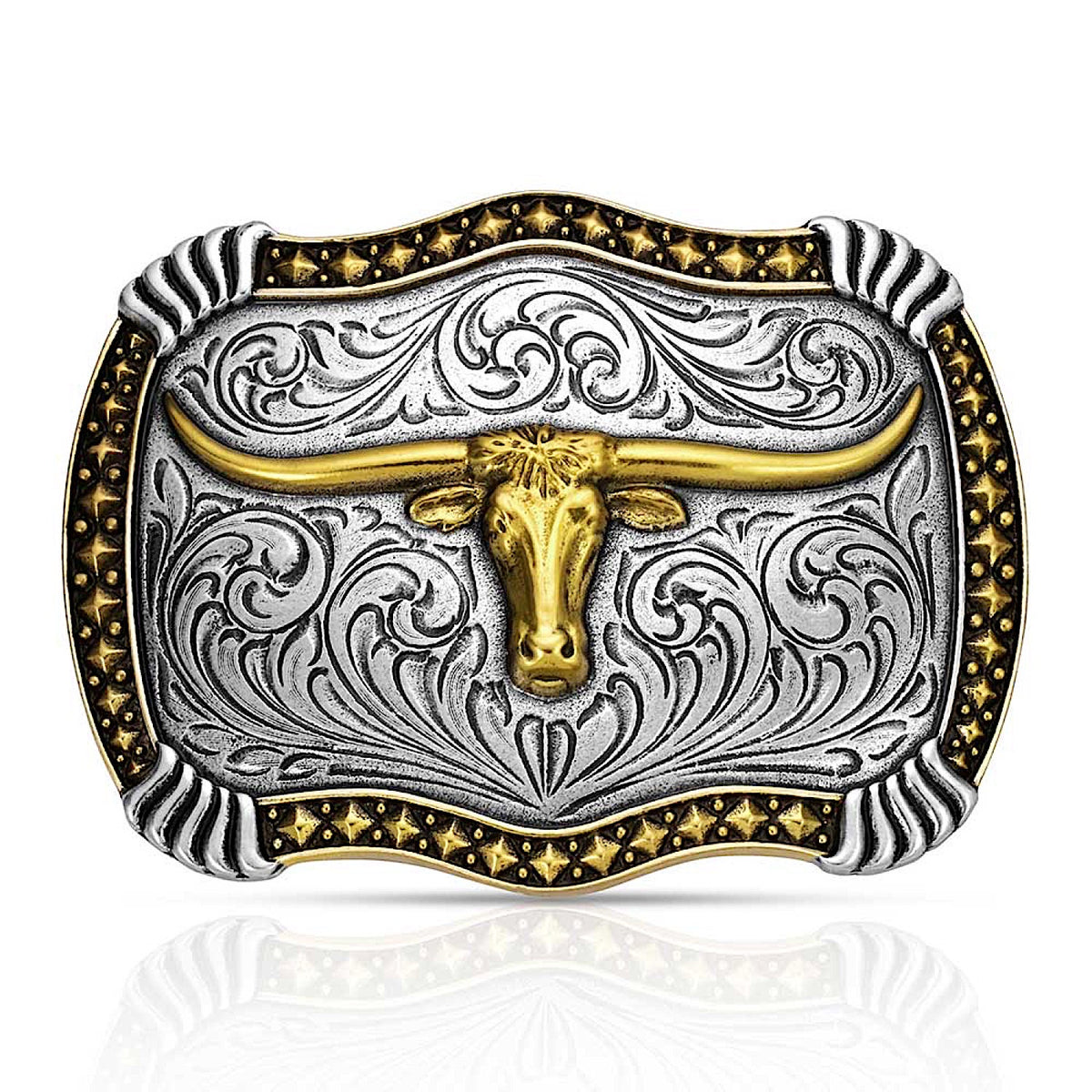 Montana Silversmiths Attitude Longhorn Buckle - Longhorn Legacy