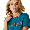 Ariat Womens REAL Boot Kickin' Logo T-Shirt Exotic Plume