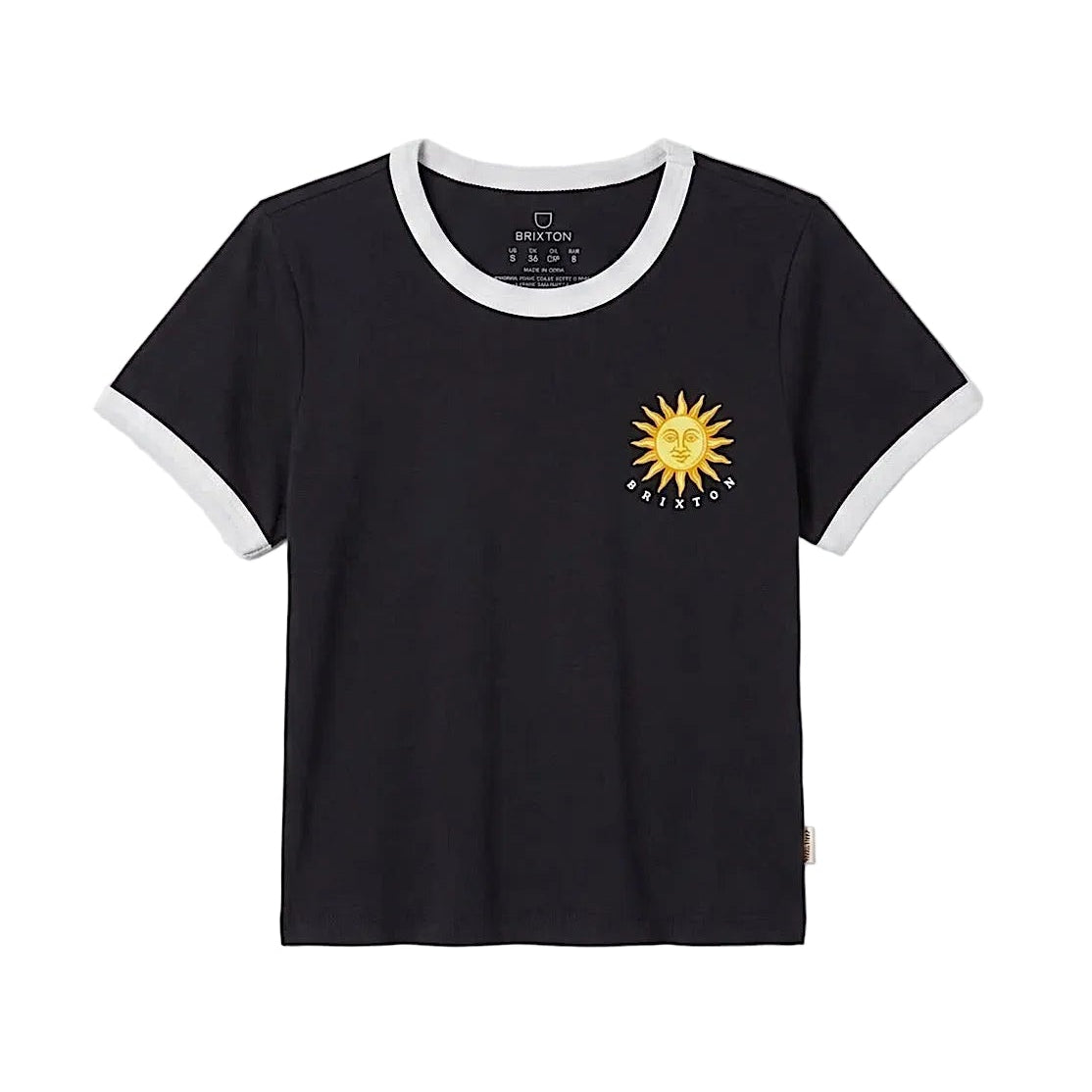 Brixton Women's Sunny Days Baby Tee - Black/White