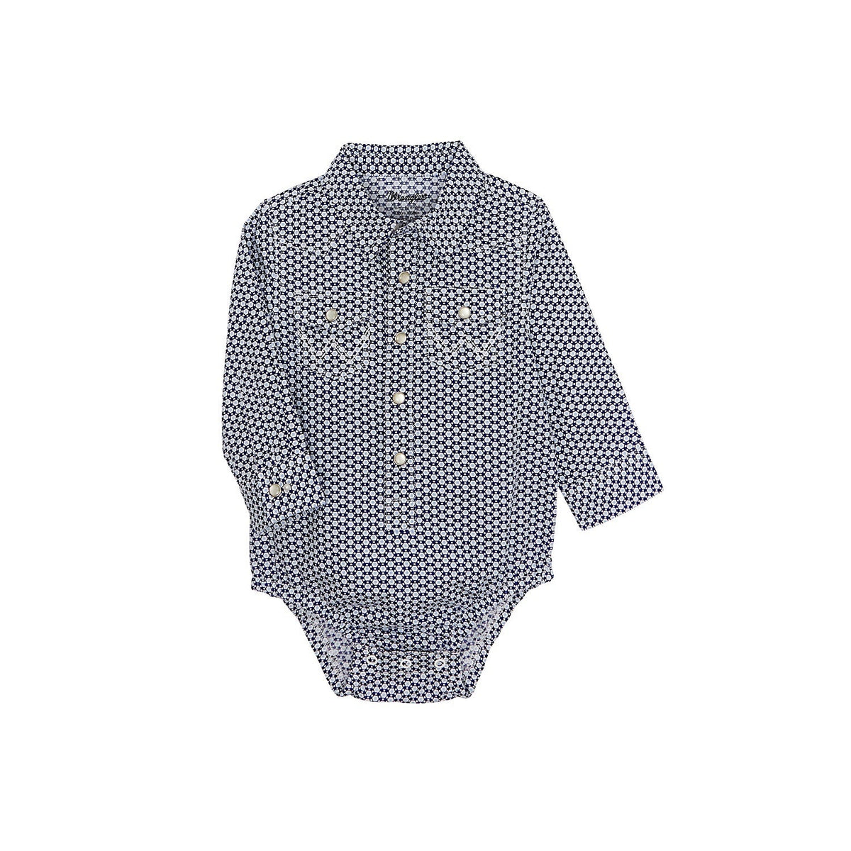 Wrangler Baby Boy’s Snap Western Bodysuit - Blue