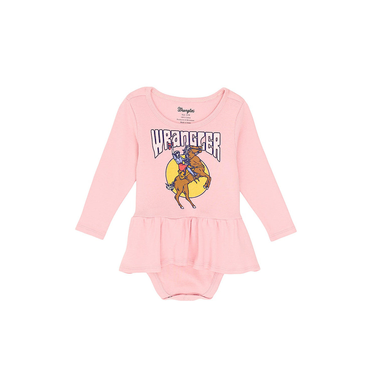 Wrangler Baby Girls Bodysuit with Skirt - Pink
