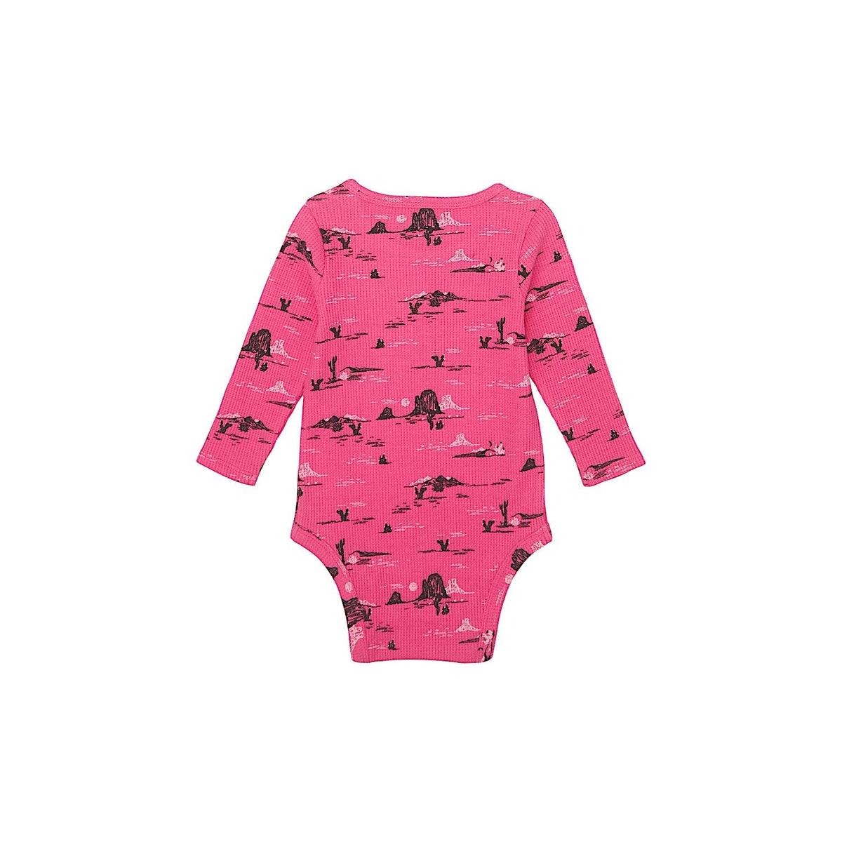 Wrangler Baby Girl’s Logo Waffle Textured Bodysuit - Pink