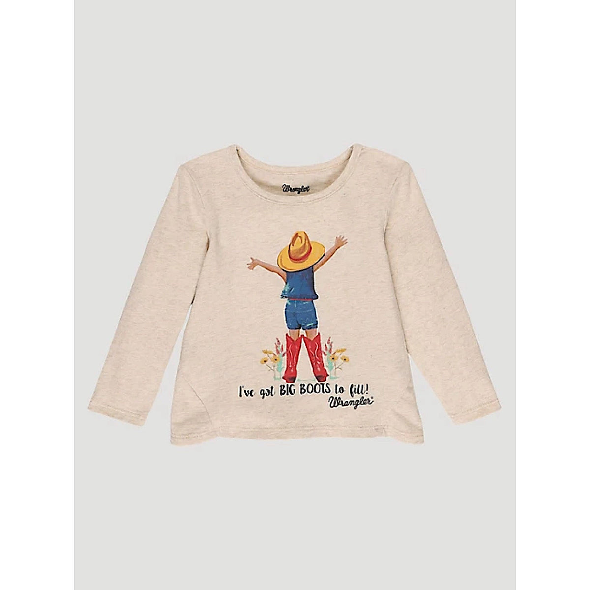 Wrangler Baby Girls Long Sleeve Tee Boots to Fill