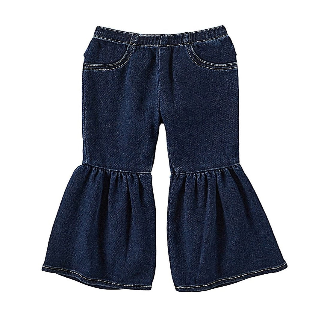 Wrangler Baby Girl’s Ruffle Leg Flare Jean - Dark Blue