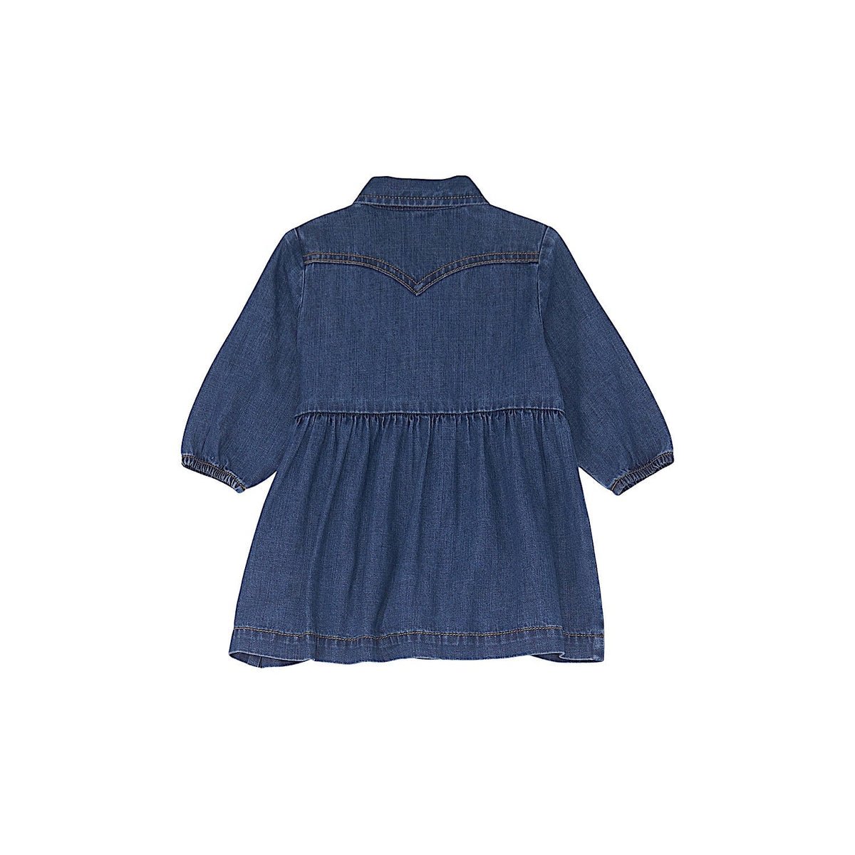 Wrangler Baby / Toddler Girl’s Denim Western Snap Embroidered Dress