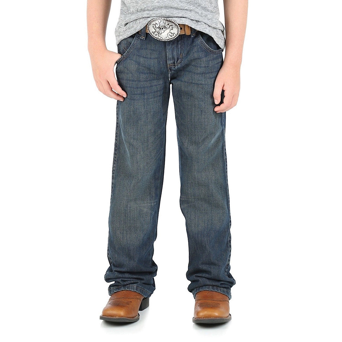 Wrangler Boy’s Junior Retro Western Relaxed Boot Jean Night Sky