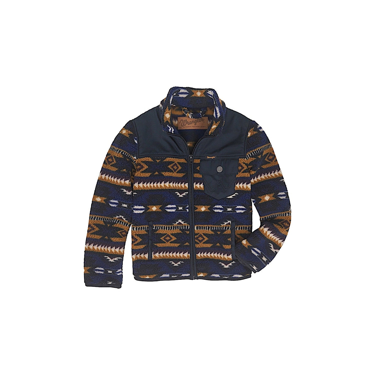 Wrangler Boy’s Sherpa Full Zip Jacket - Desert Ride