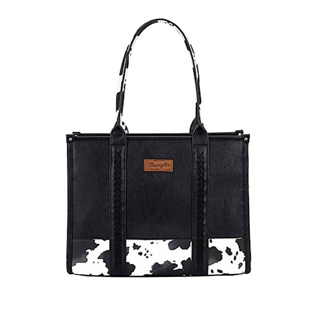 Wrangler Cow Print Tote Bag - Black