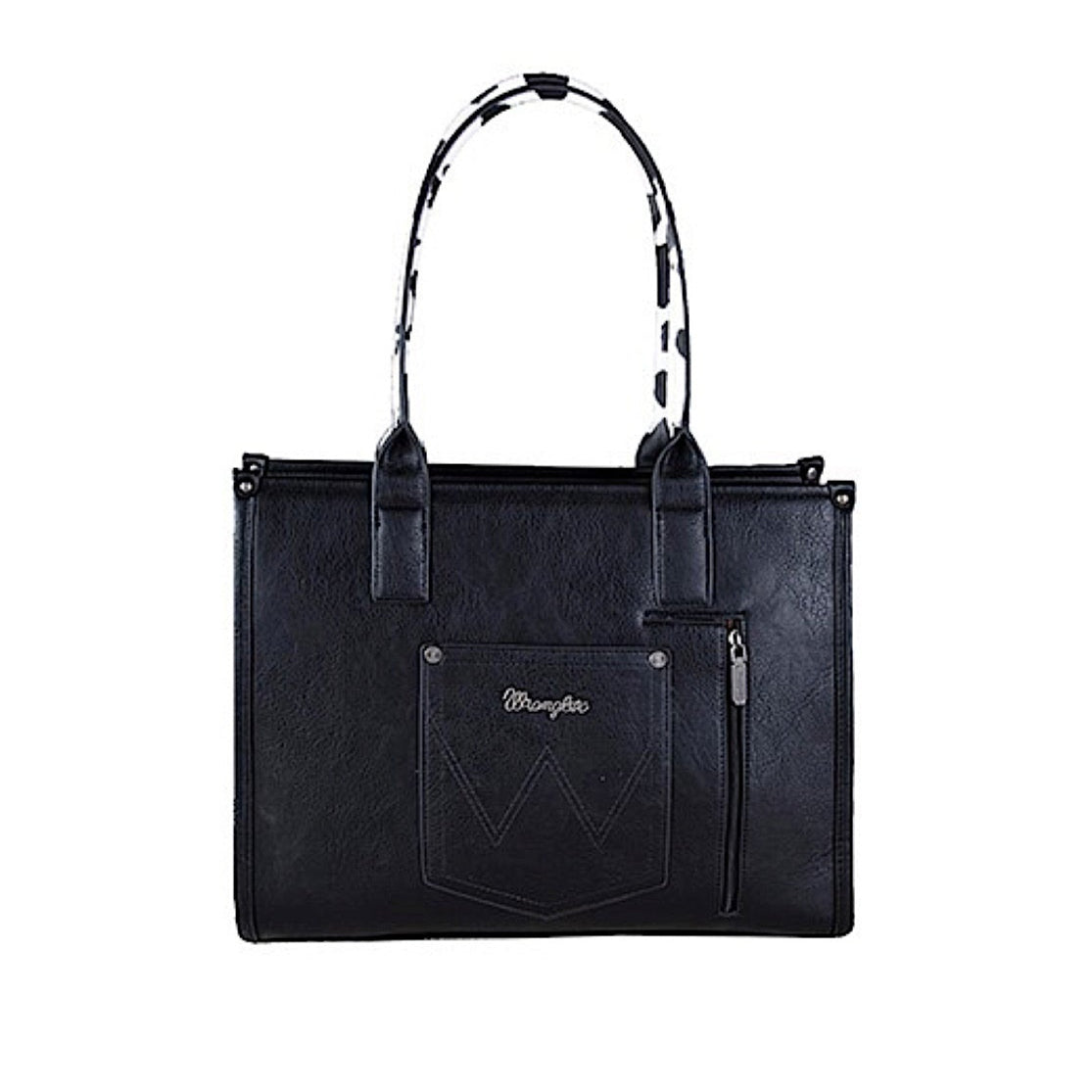 Wrangler Cow Print Tote Bag - Black