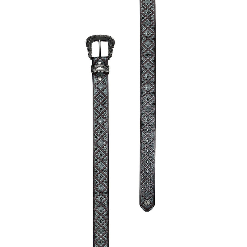 Wrangler Emmaline Belt - Chocolate/Turquoise
