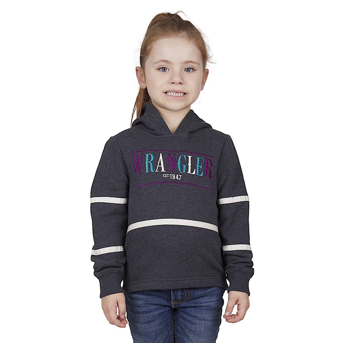 Wrangler Girl’s Cathie Pullover Hoodie - Charcoal
