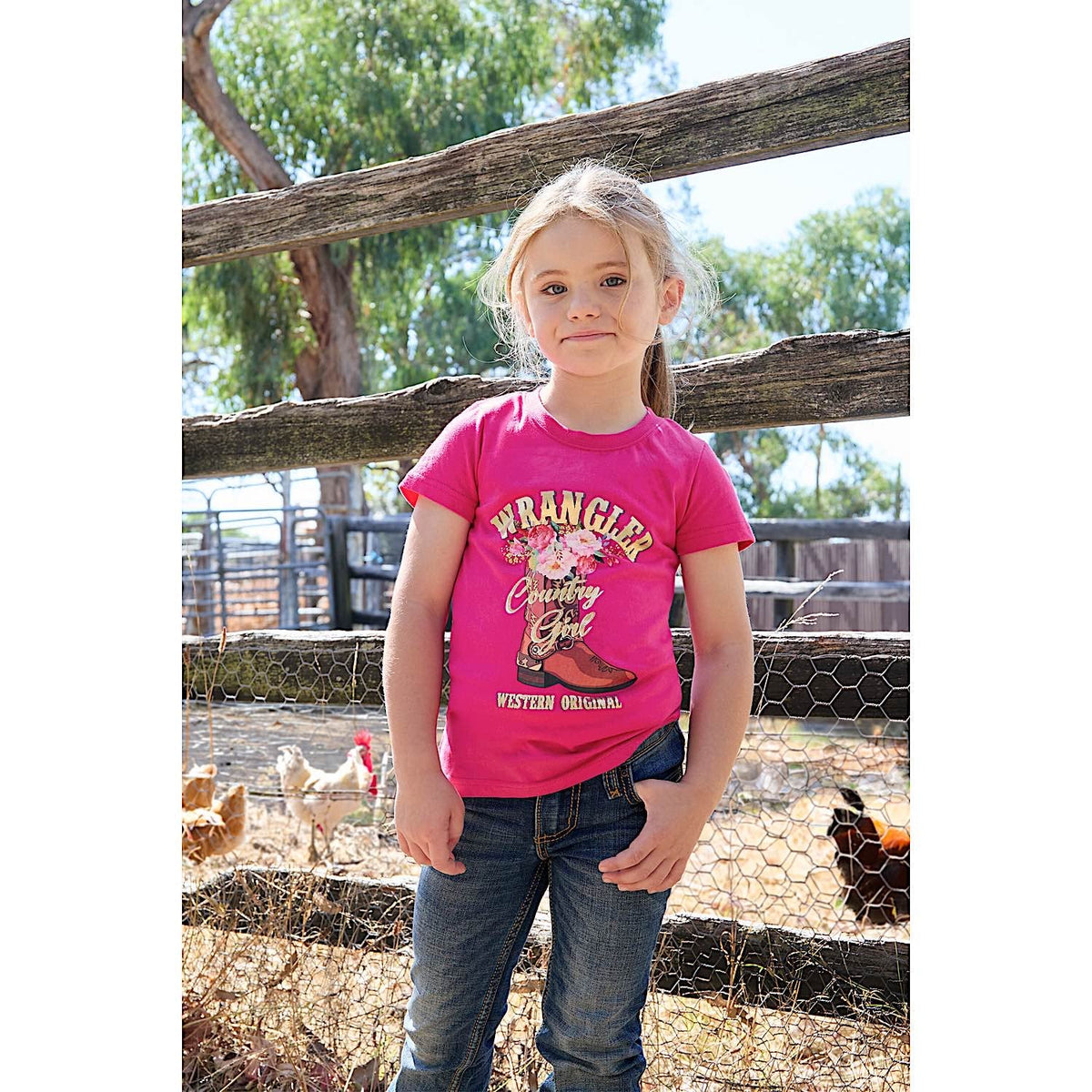 Wrangler Girl’s Penny Tee Pink