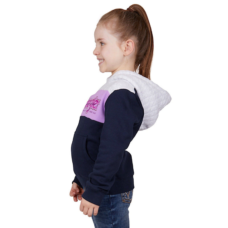 Wrangler Girls Salley Pullover Hoodie - Navy/White Marle
