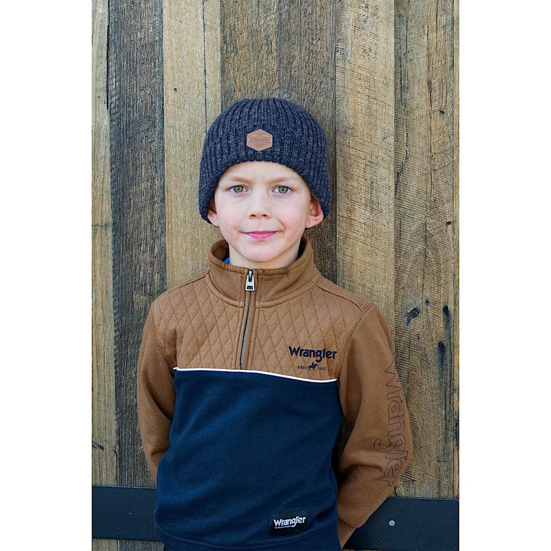 Wrangler Kid’s Ghano Beanie - Navy/Grey
