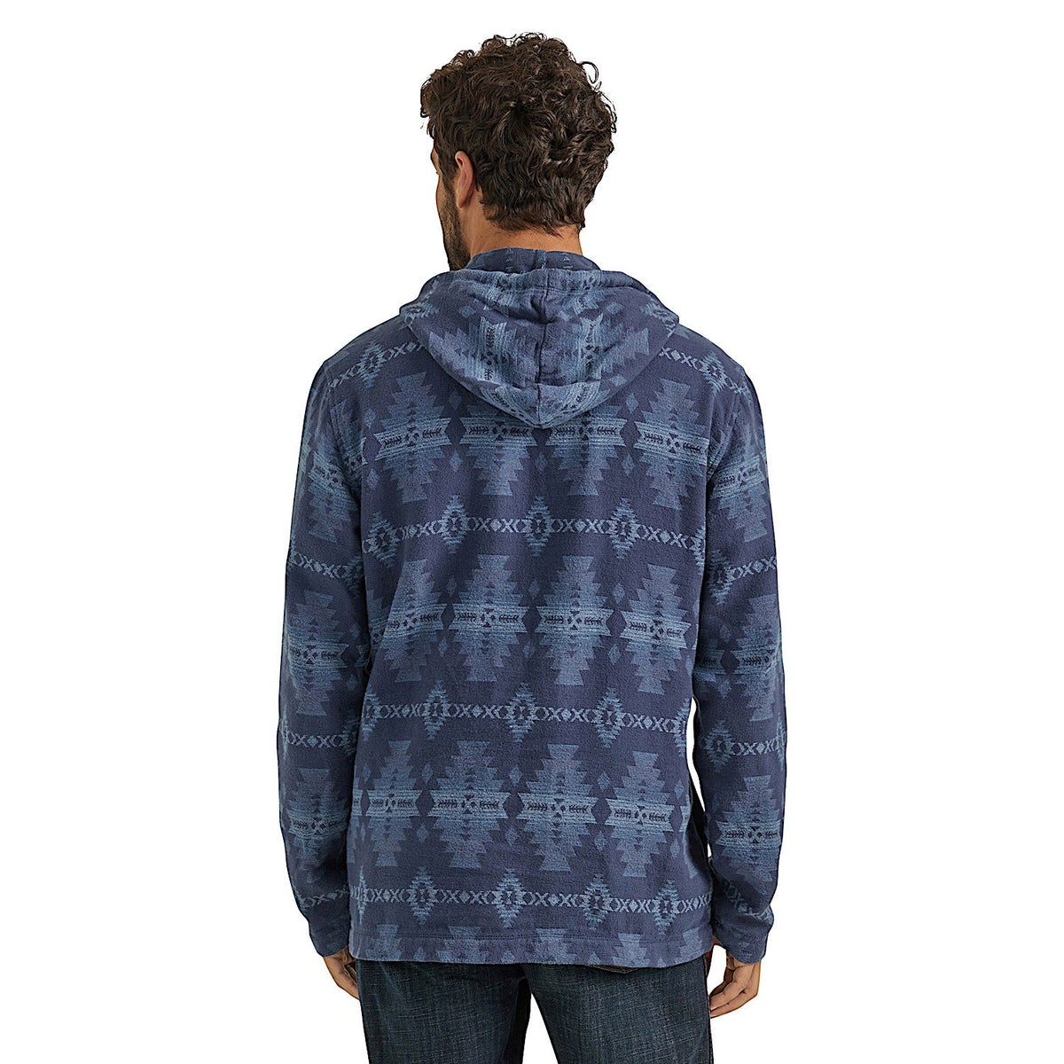Wrangler Men’s 1/4 Zip Hoodie - Sapphire Blue
