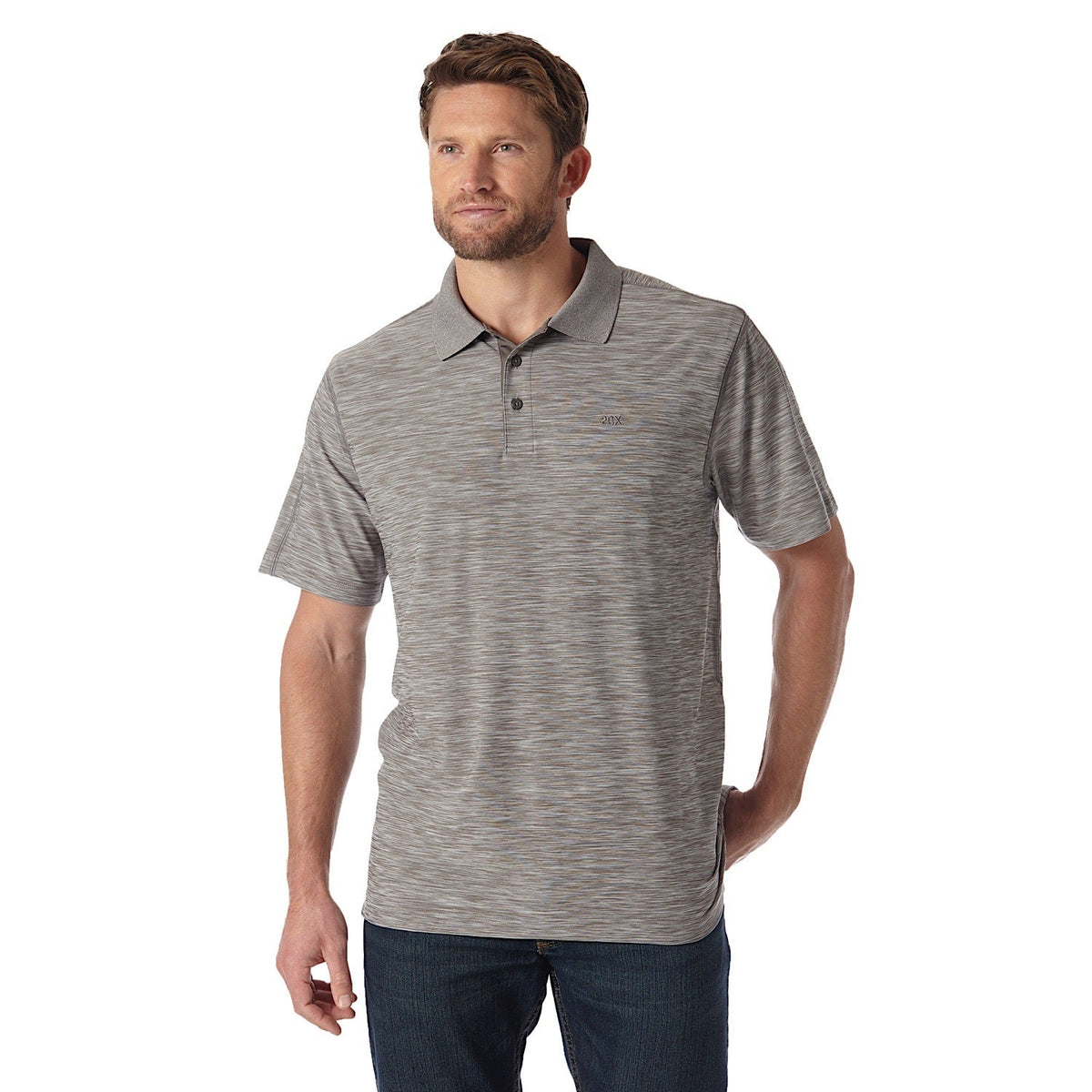 Wrangler Mens 20X Advanced Comfort Performance Polo Grey