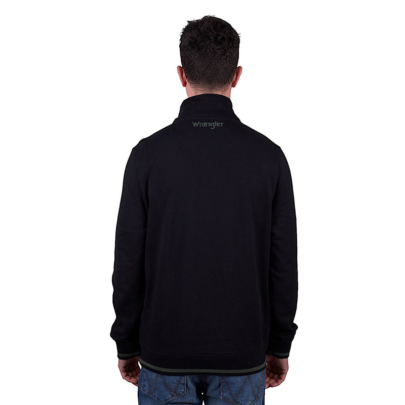 Wrangler Men’s Alex 1/4 Zip Pullover - Black
