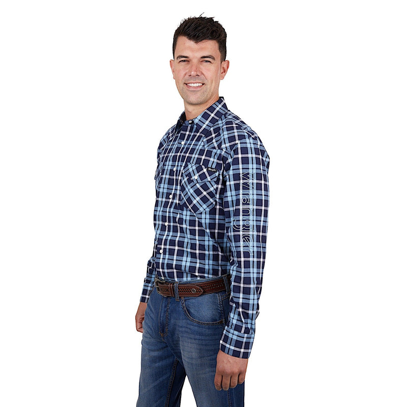 Wrangler Men’s Ben Logo Shirt Navy/Blue