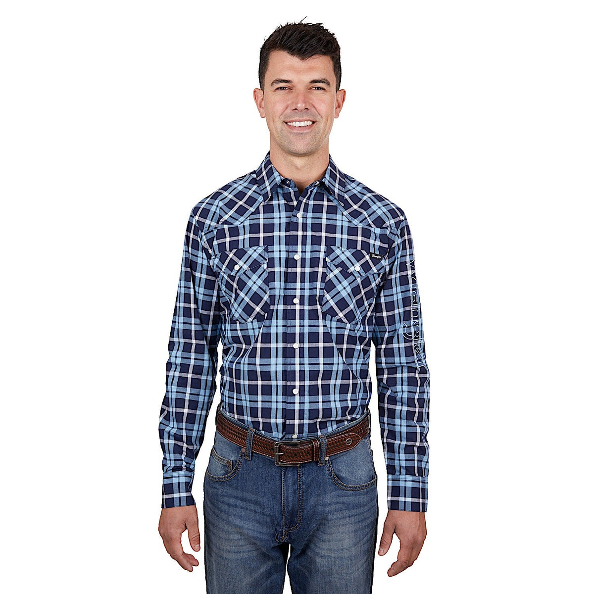 Wrangler Men’s Ben Logo Shirt Navy/Blue
