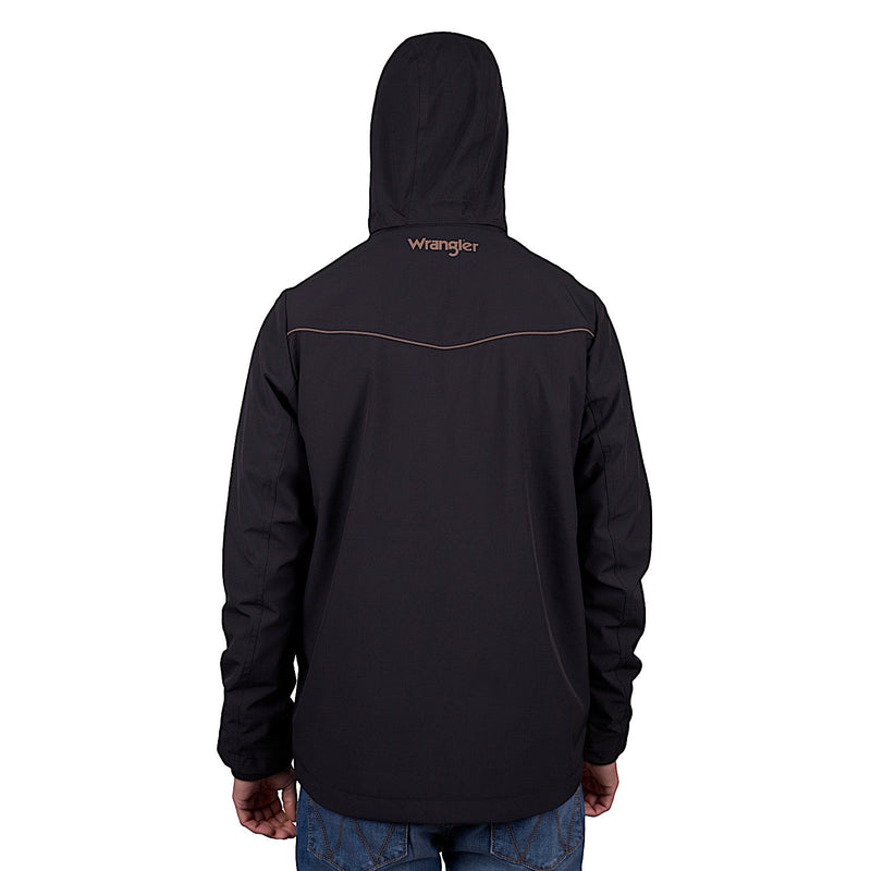 Wrangler Men’s Cade Logo Softshell Jacket - Black