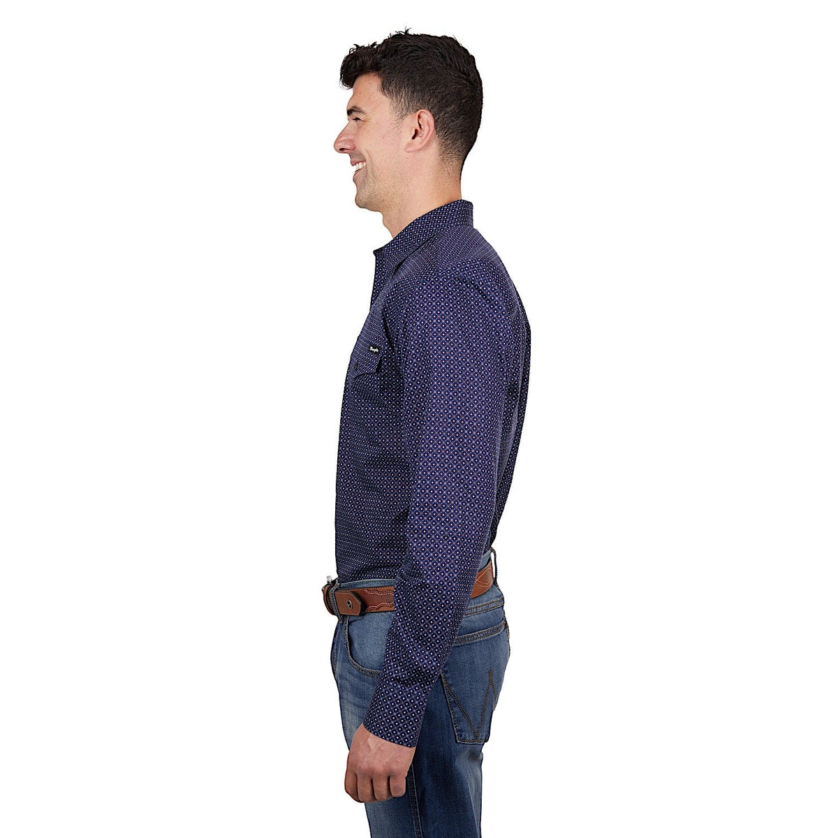 Wrangler Men’s Cam Shirt Navy/Blue