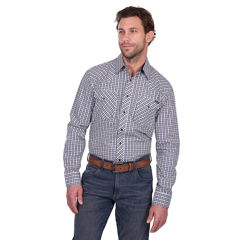 Wrangler Men’s Carl Shirt - Navy/Tan