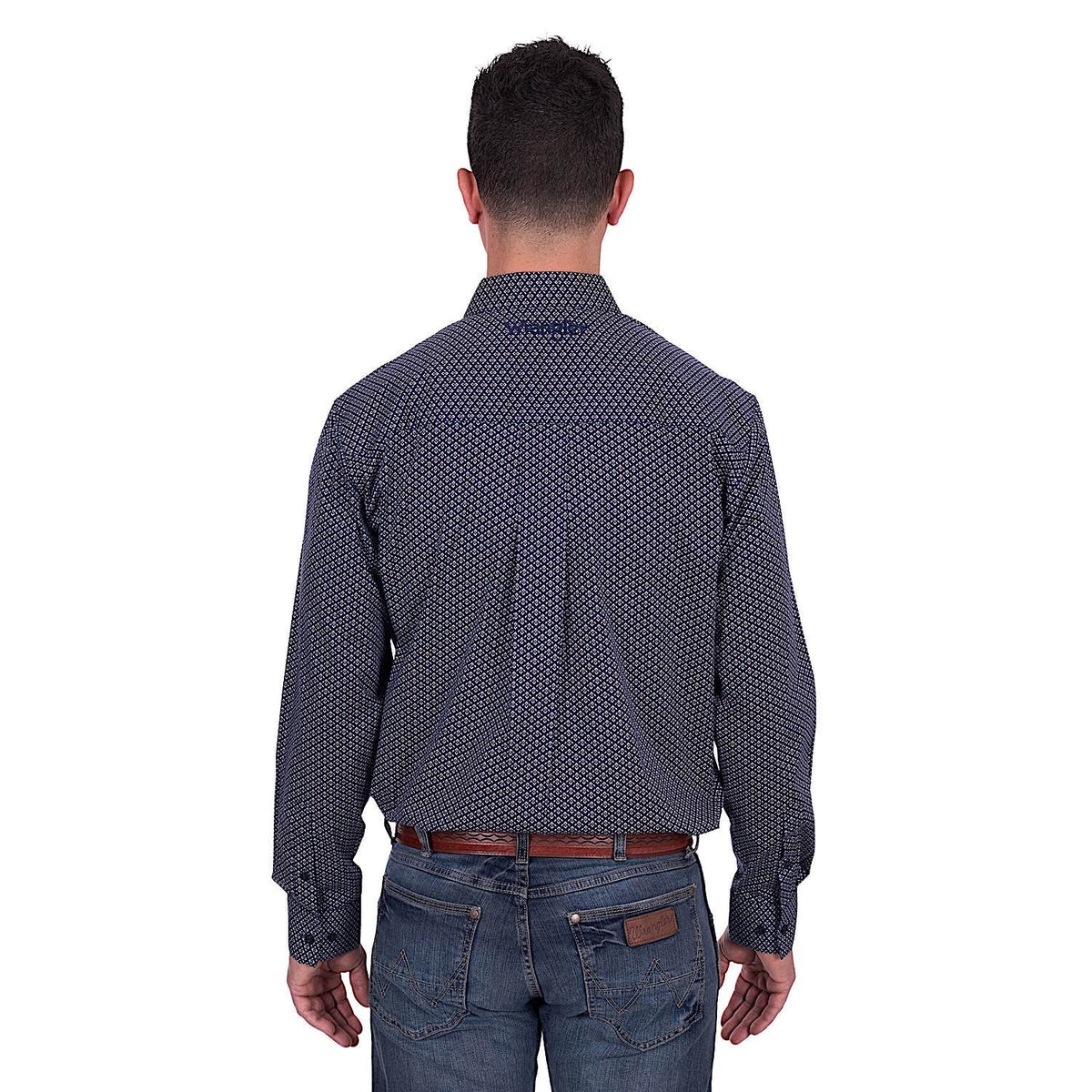Wrangler Men’s Carl Shirt - Navy/Tan