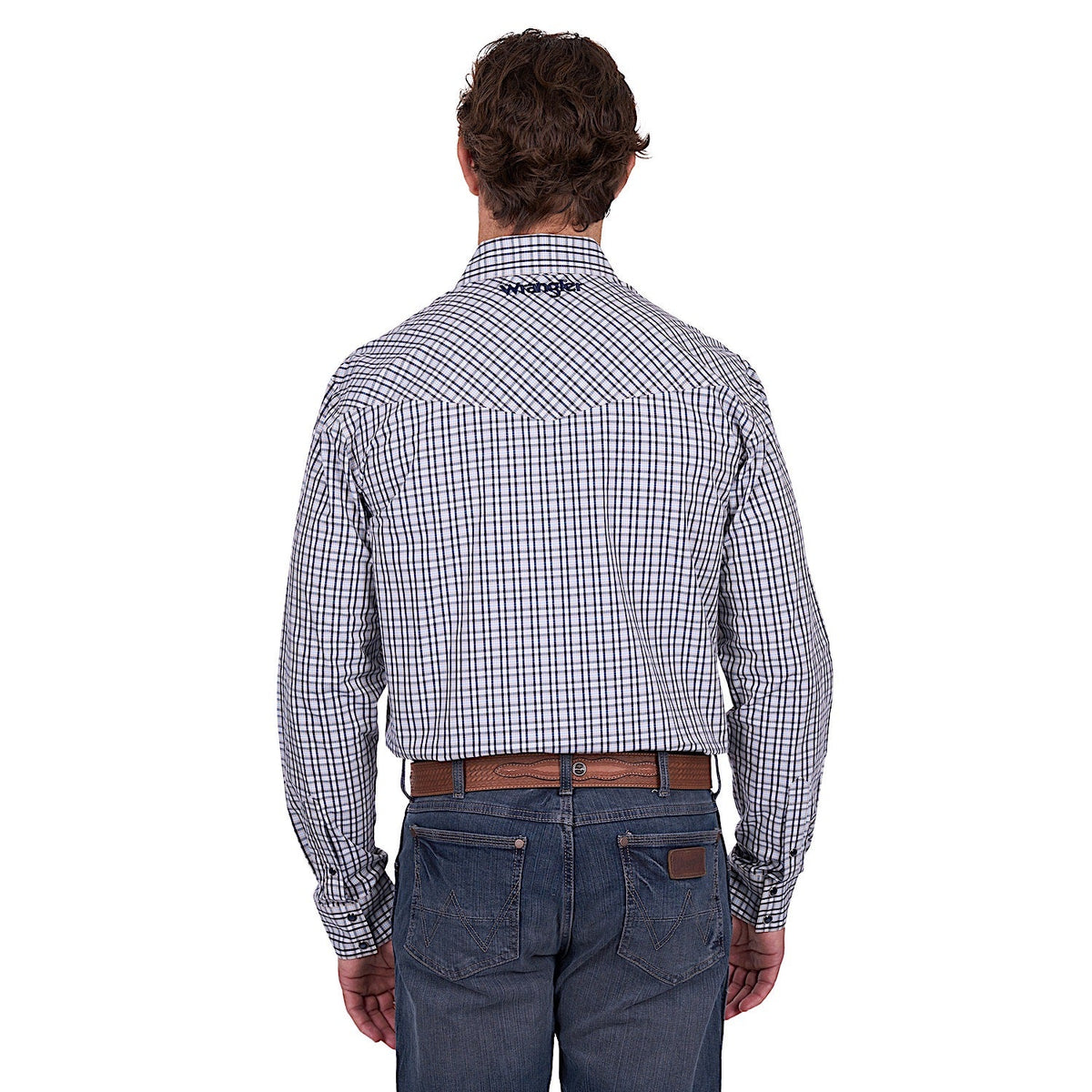 Wrangler Men’s Carl Shirt - Navy/Tan