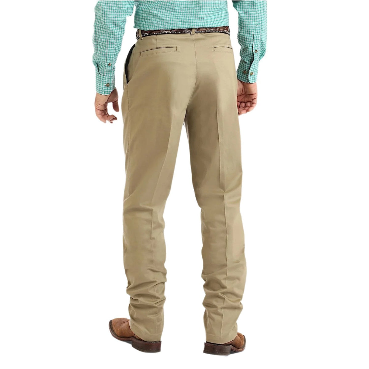 Wrangler Men’s Casual Pleated Front Relaxed Fit Pants - Khaki